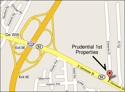 Map to Prudential First Properties De Witt Office